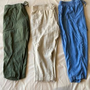 3 linen capris